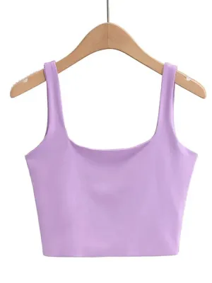 Summer Women's Sexy Sleeveless Tank Tops - Fashion Short Square Collar, Available in 6 Colors
