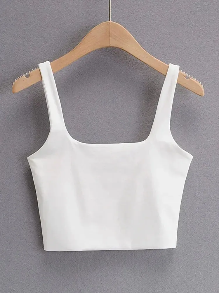 Summer Women's Sexy Sleeveless Tank Tops - Fashion Short Square Collar, Available in 6 Colors