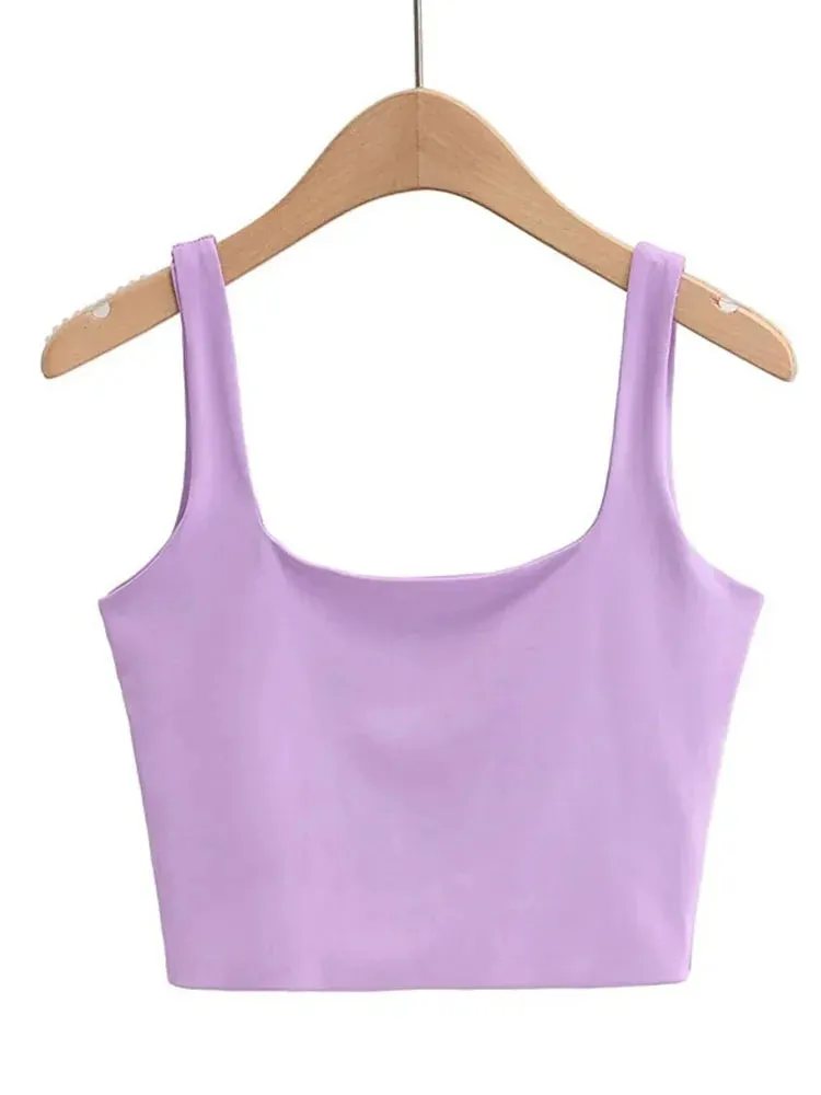 Summer Women's Sexy Sleeveless Tank Tops - Fashion Short Square Collar, Available in 6 Colors