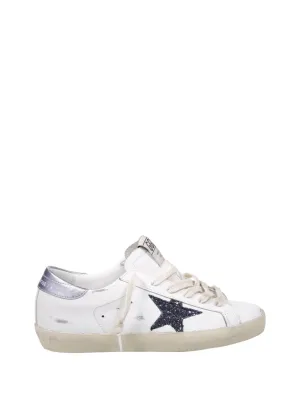 Super Star Leather Upper And Toe Glitter Star Laminated Heel