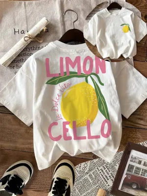 T-shirt with graphic print - round neck & cotton blend