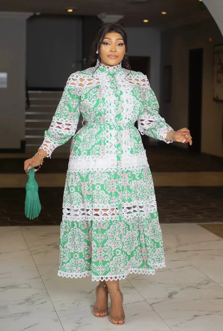 Tanya Plus Size Vintage Lace Embellished Dress