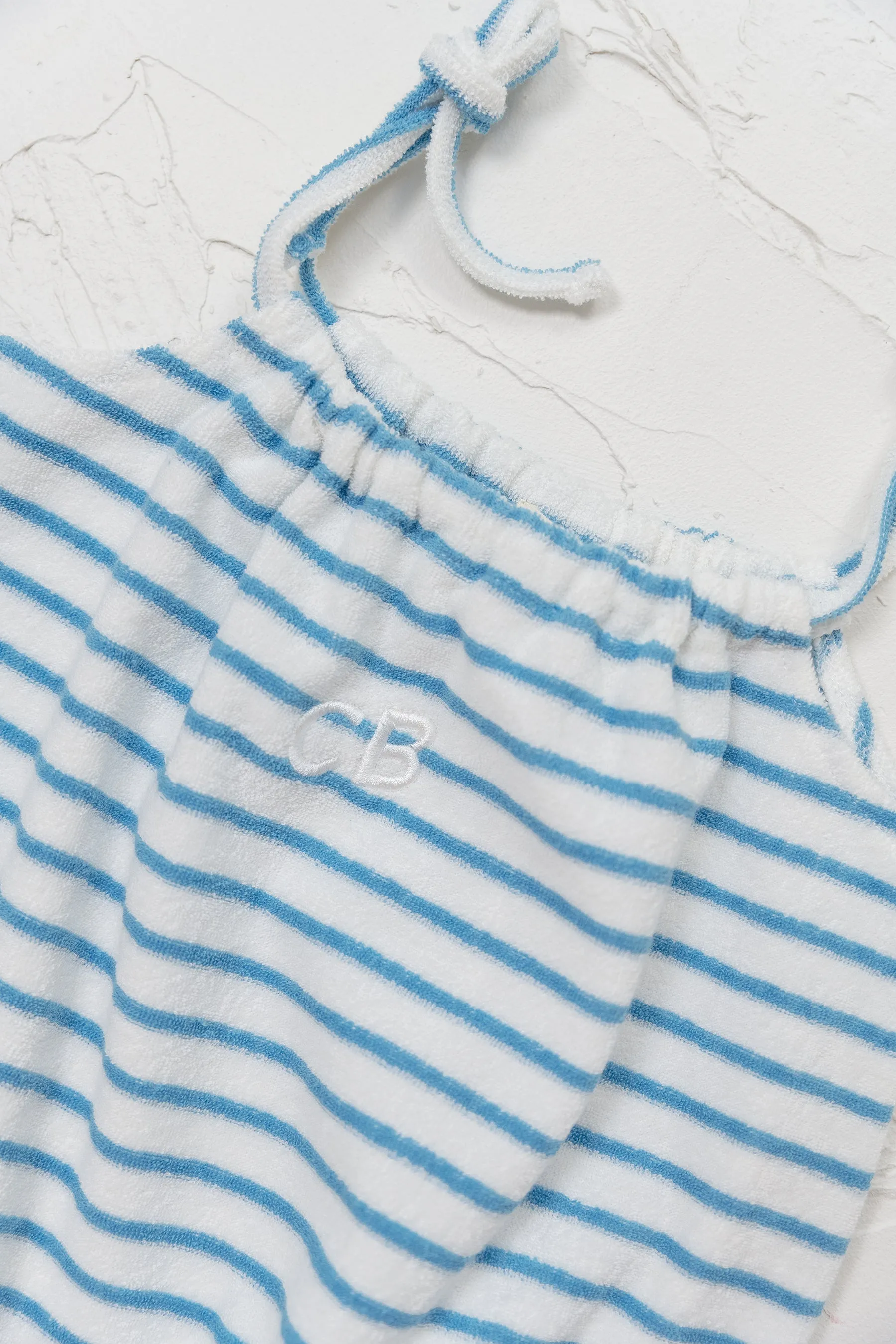 Terry Stripe Dress - Blue