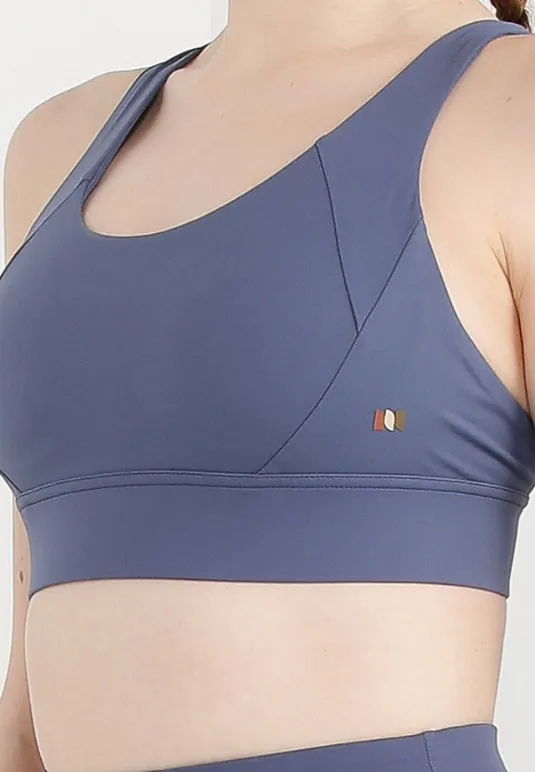 Thalia Women Sports Bra (Steel Blue)