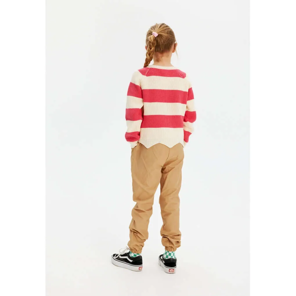 The New | Striped Pullover - Geranium