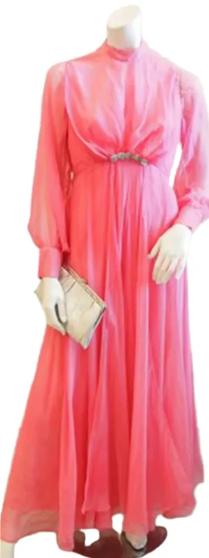 The Perfect Hostess Wears Pink Vintage Maxi Dress
