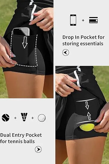 The Serena – V-Neck Racerback Tennis Dress with Shorts