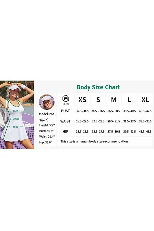 The Serena – V-Neck Racerback Tennis Dress with Shorts