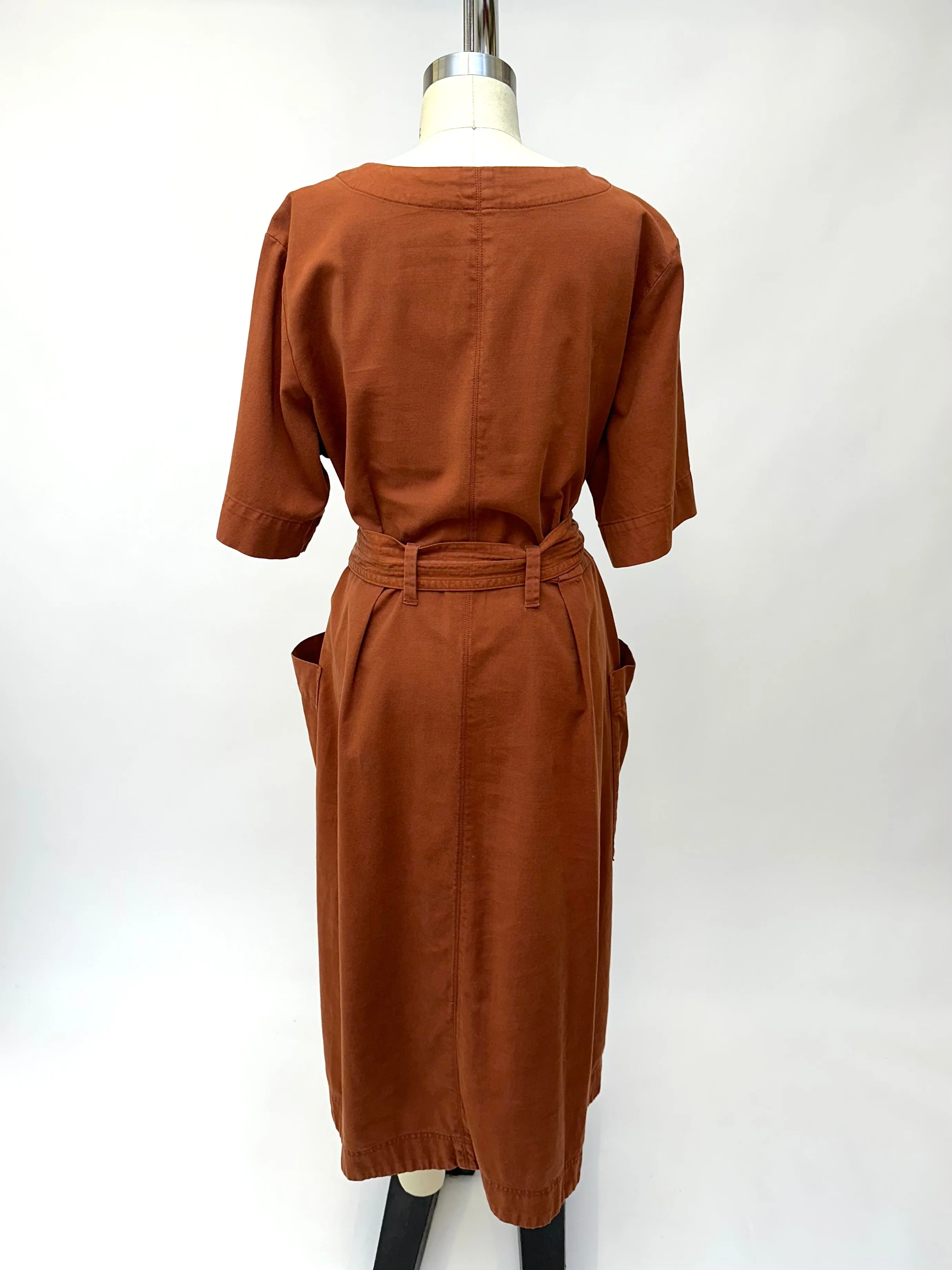 Toast Cinnamon Brown Midi Dress