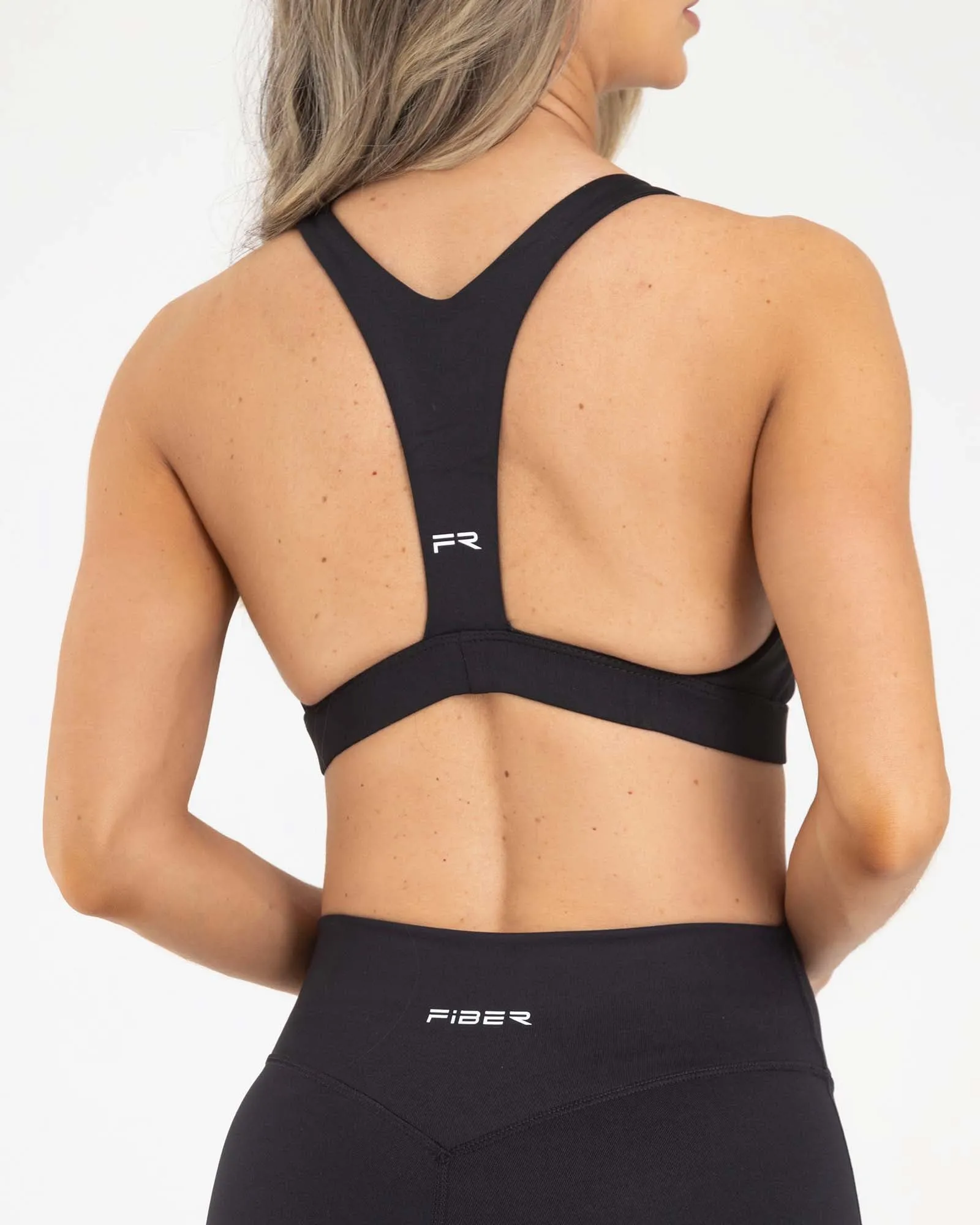 Top manga sisa negro activewear sporty FIBER
