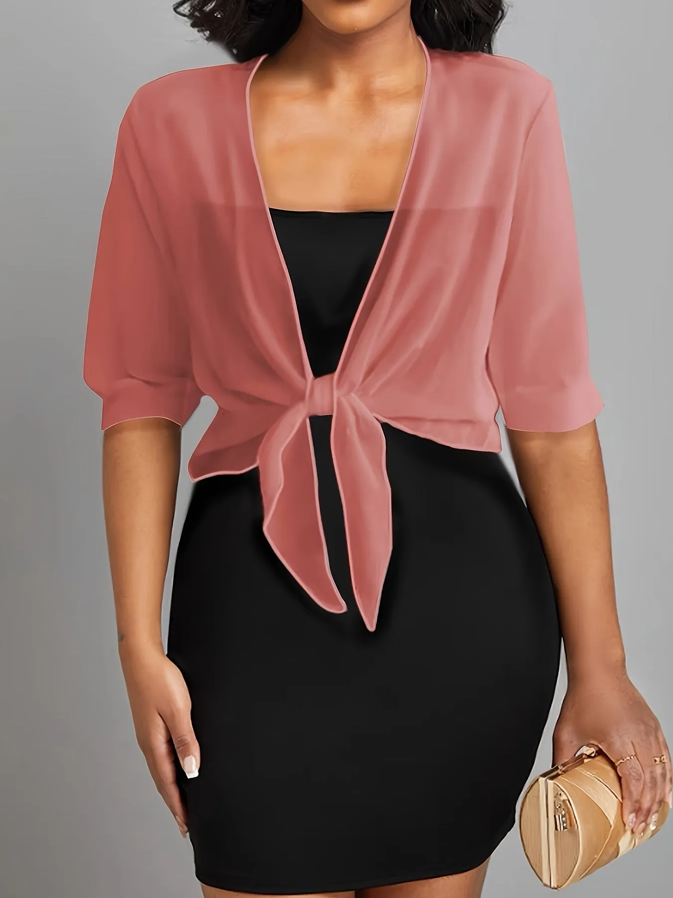 Transparent Scarf - Bow Detail & Lightweight Fabric