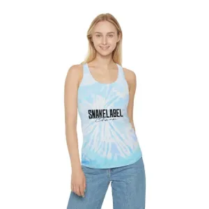 Trendy Tie Dye Racerback snake Tank Top with Slim Fit Design & Unique Dye Variations