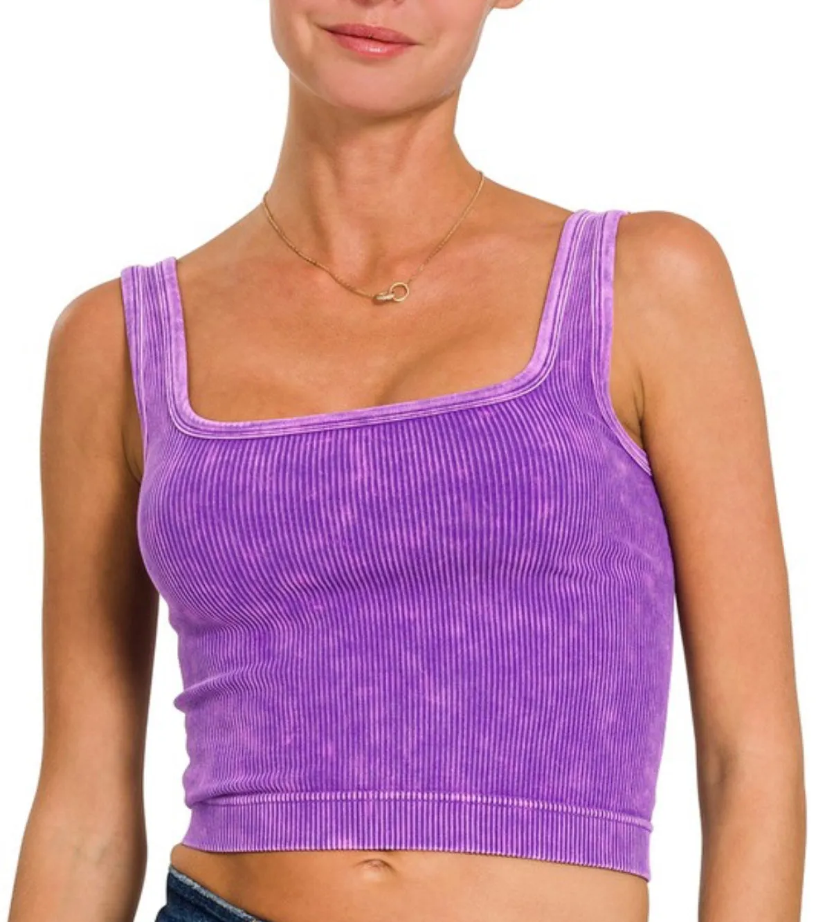 Two Way Ribbed Crop Top
