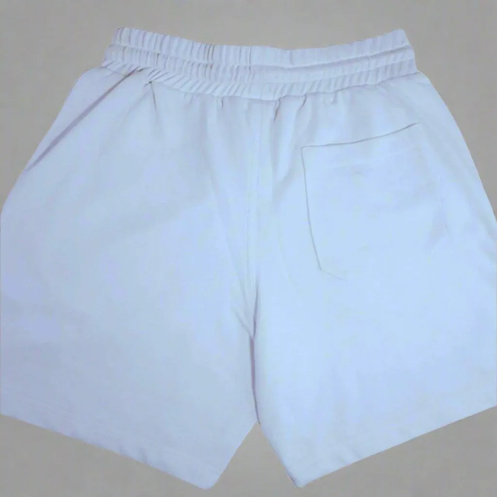 Unisex Premium Terry Black Shorts with Tiger Head Logo Embroidery