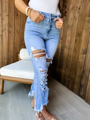 Urban Distressed crop jeans