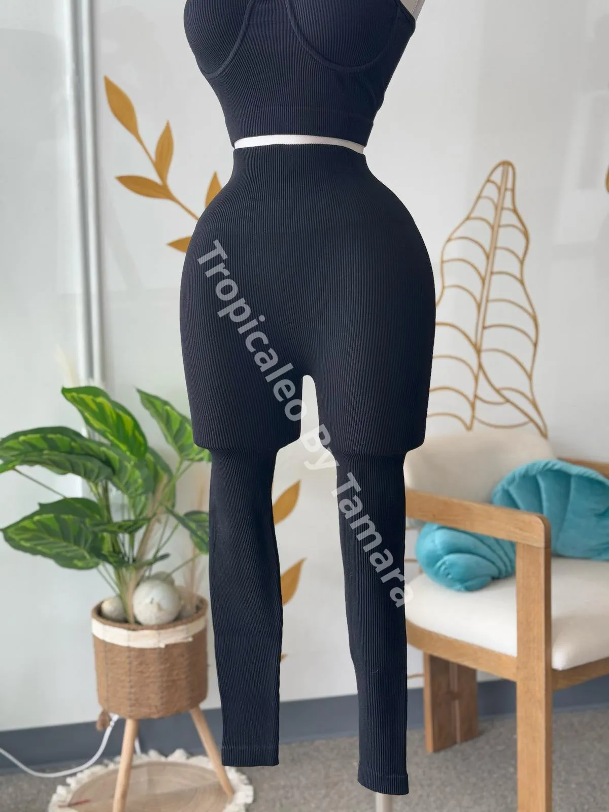 Urban Flex Black High-Waist Pants