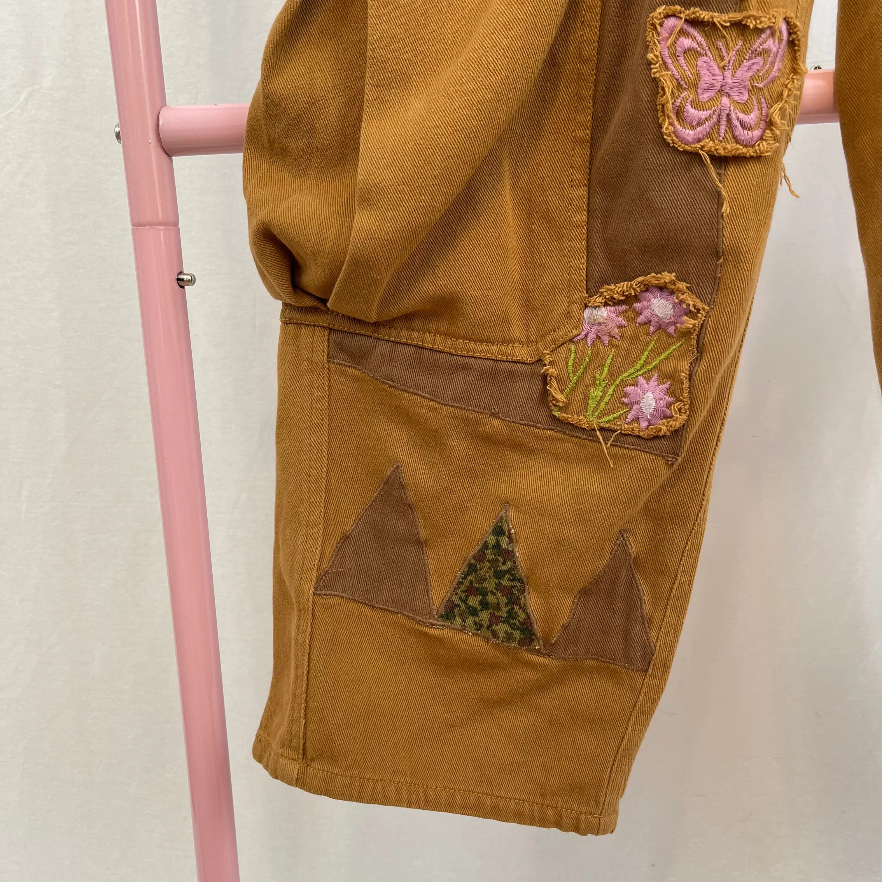 Urban Outfitters Embroidered Brown Carpenter Pants size 0