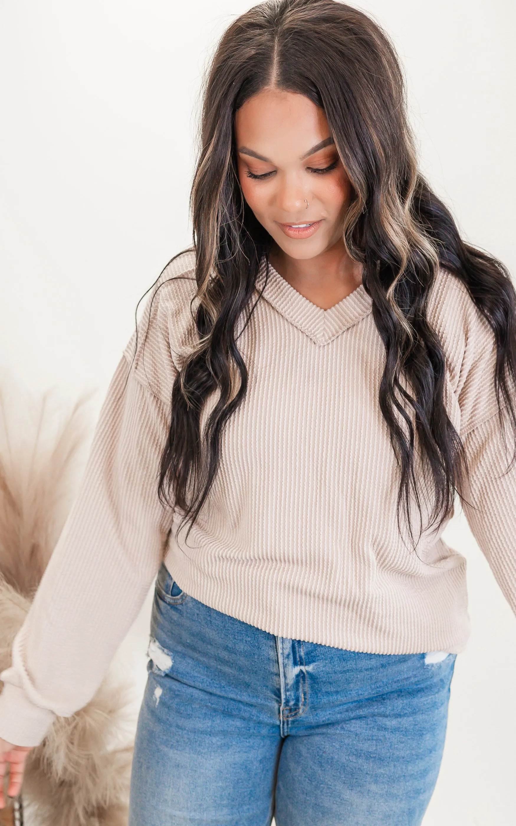 Urban Puff Sleeve Ribbed Top** -Final Sale