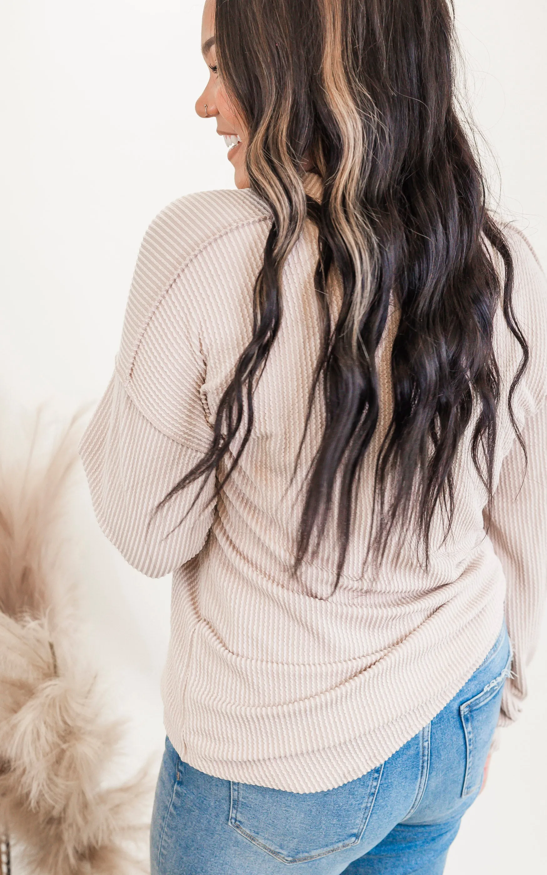 Urban Puff Sleeve Ribbed Top** -Final Sale