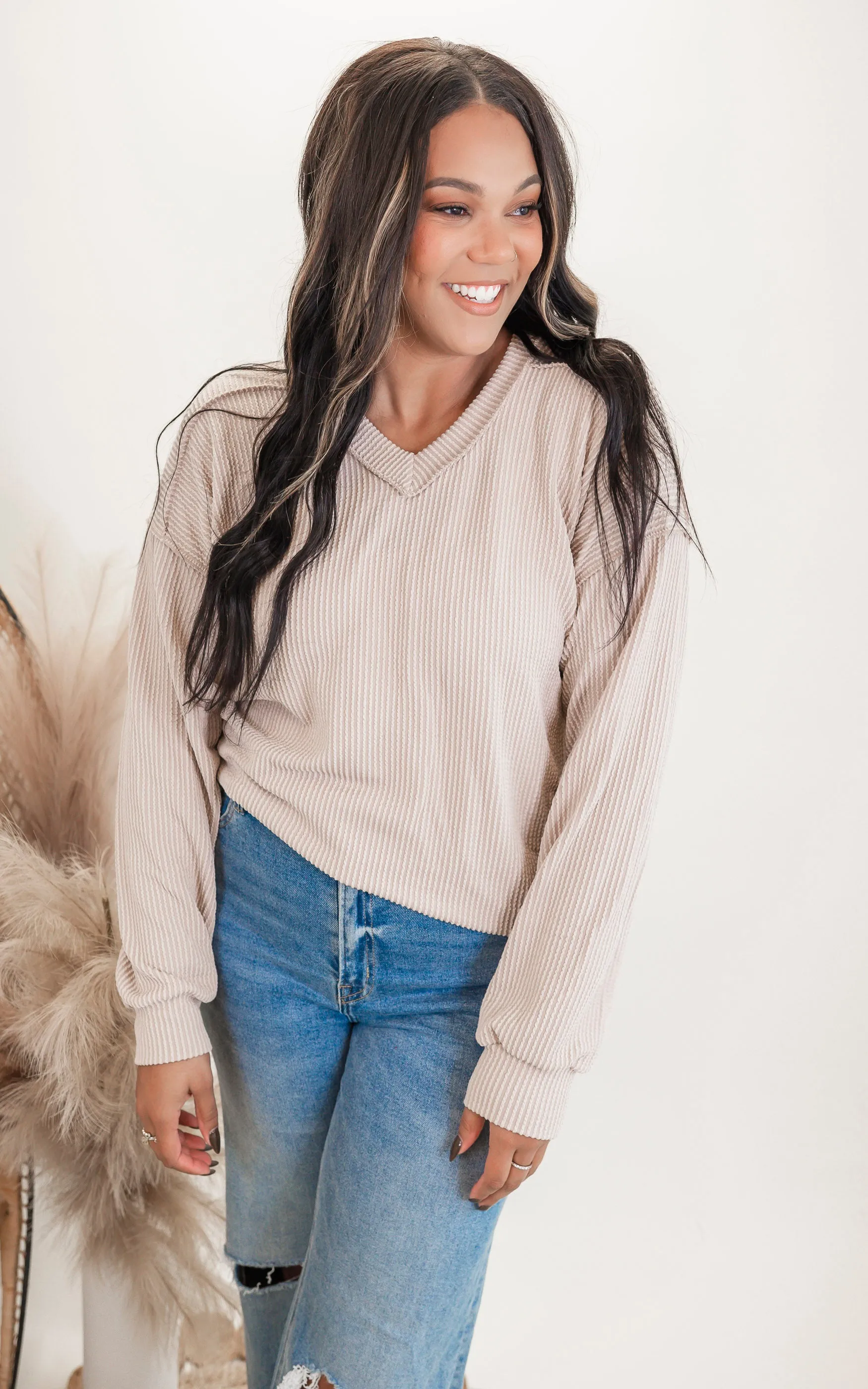 Urban Puff Sleeve Ribbed Top** -Final Sale