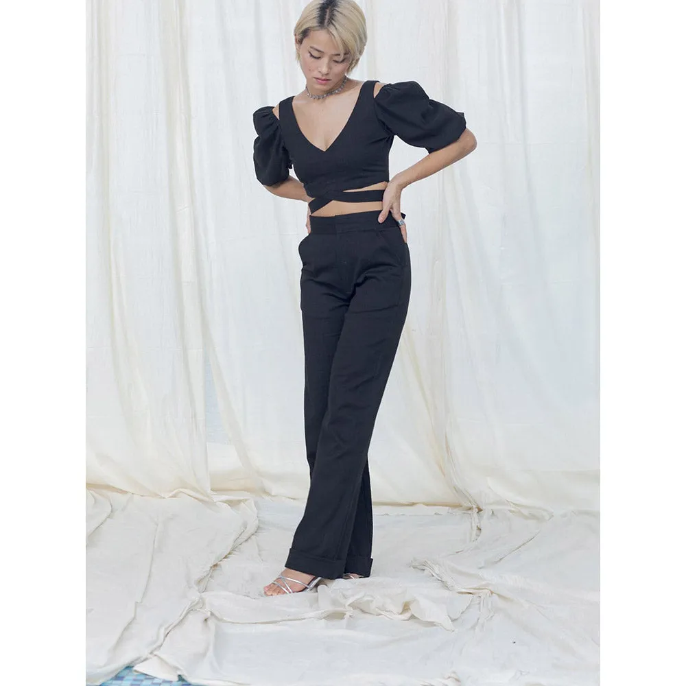 Urban Suburban Black Textured Pants