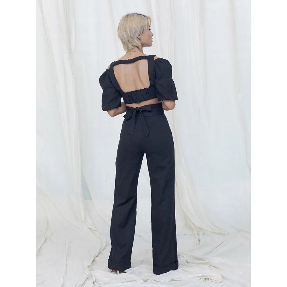 Urban Suburban Black Textured Pants
