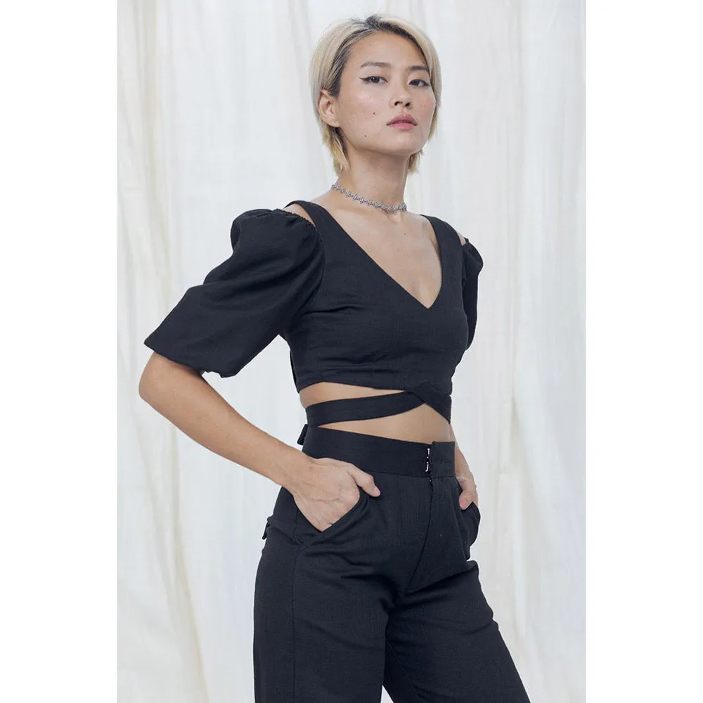 Urban Suburban Black Textured Pants
