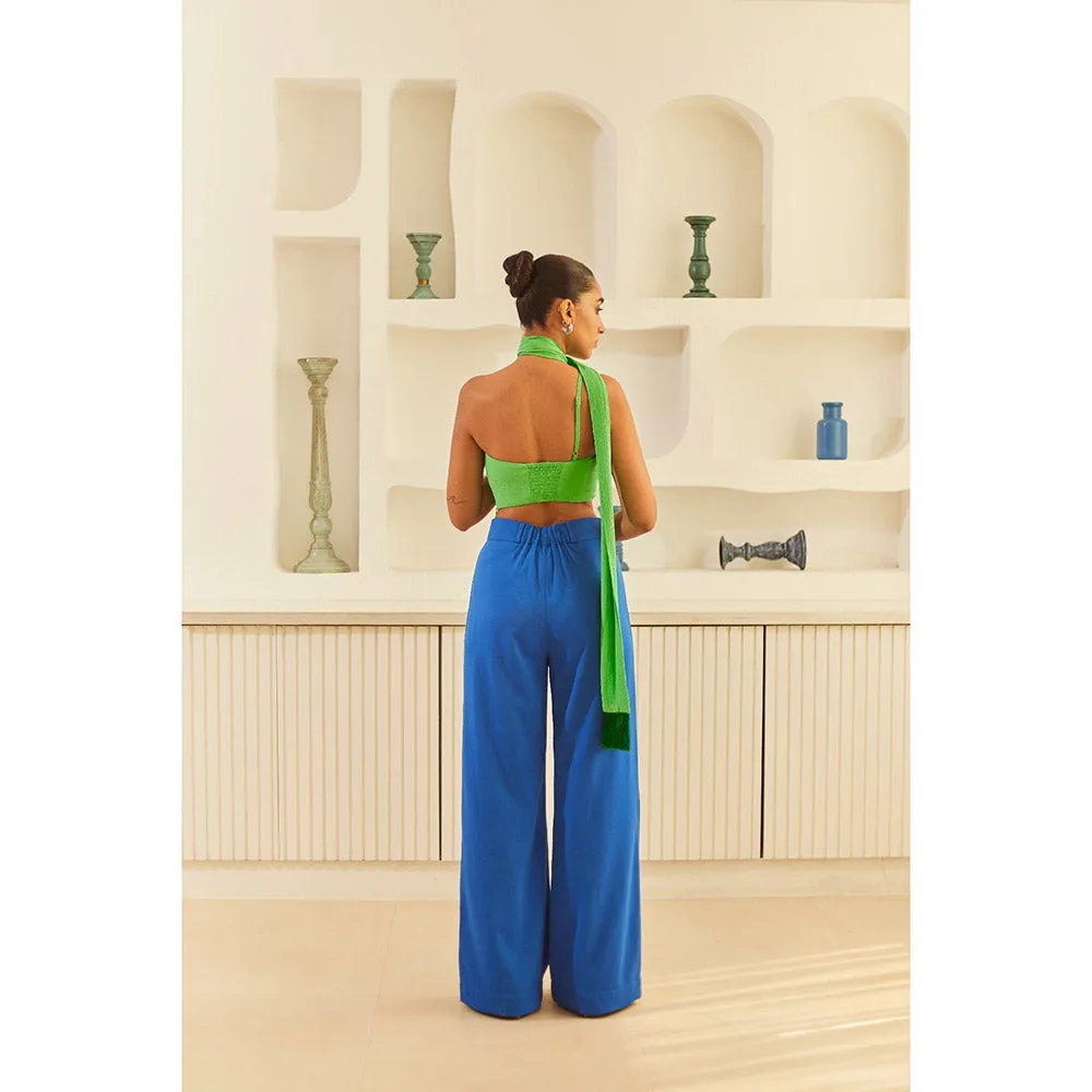 Urban Suburban Blue Wide Leg Trouser