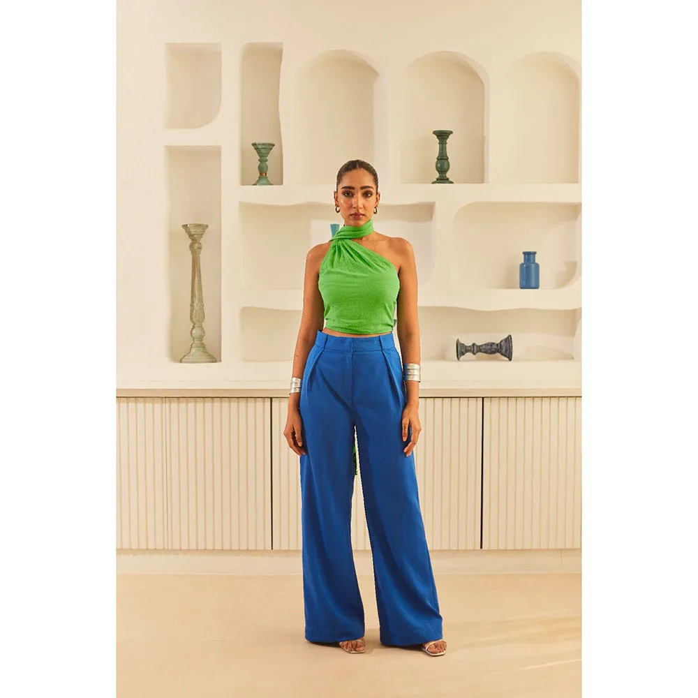 Urban Suburban Blue Wide Leg Trouser