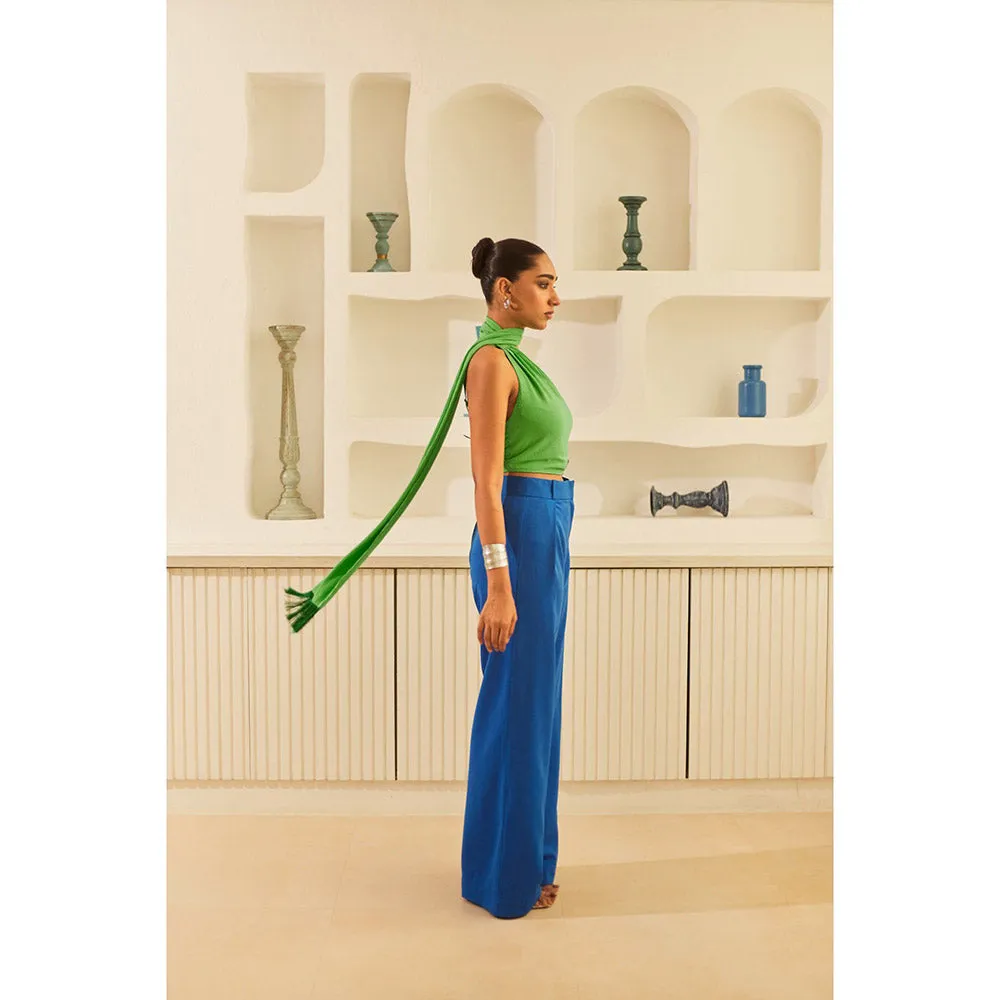 Urban Suburban Blue Wide Leg Trouser