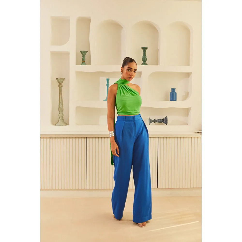 Urban Suburban Blue Wide Leg Trouser