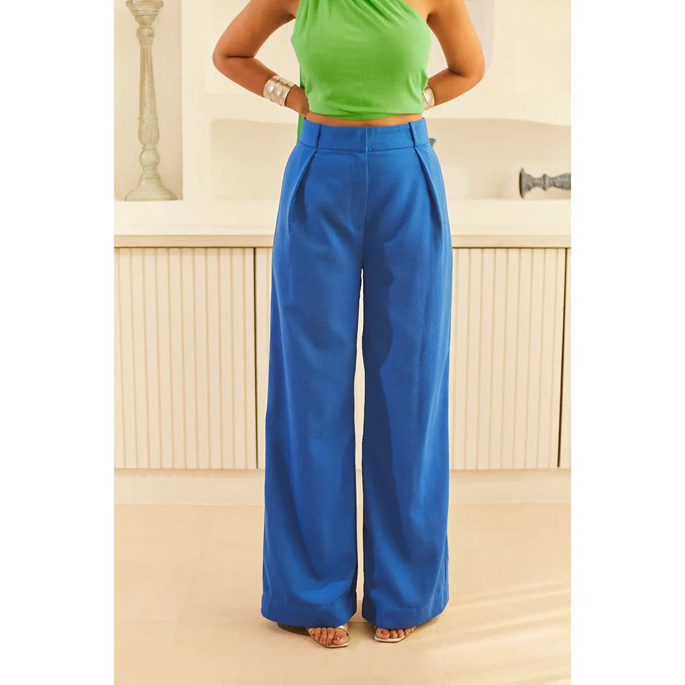 Urban Suburban Blue Wide Leg Trouser