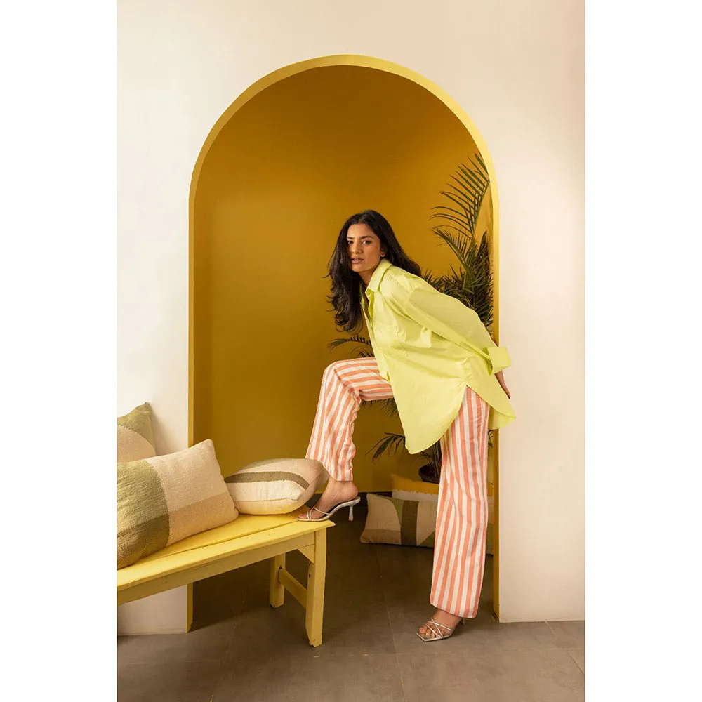 Urban Suburban Peach and White Striped Pants