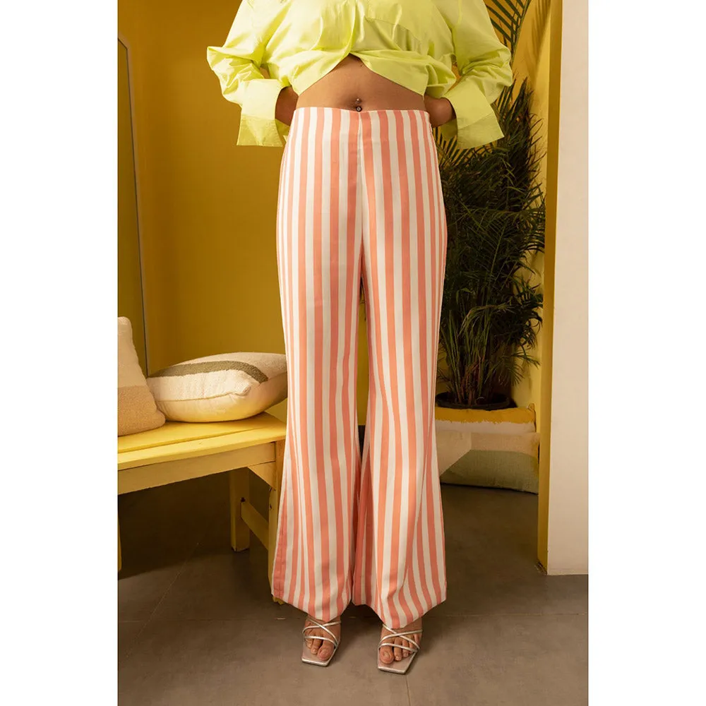 Urban Suburban Peach and White Striped Pants