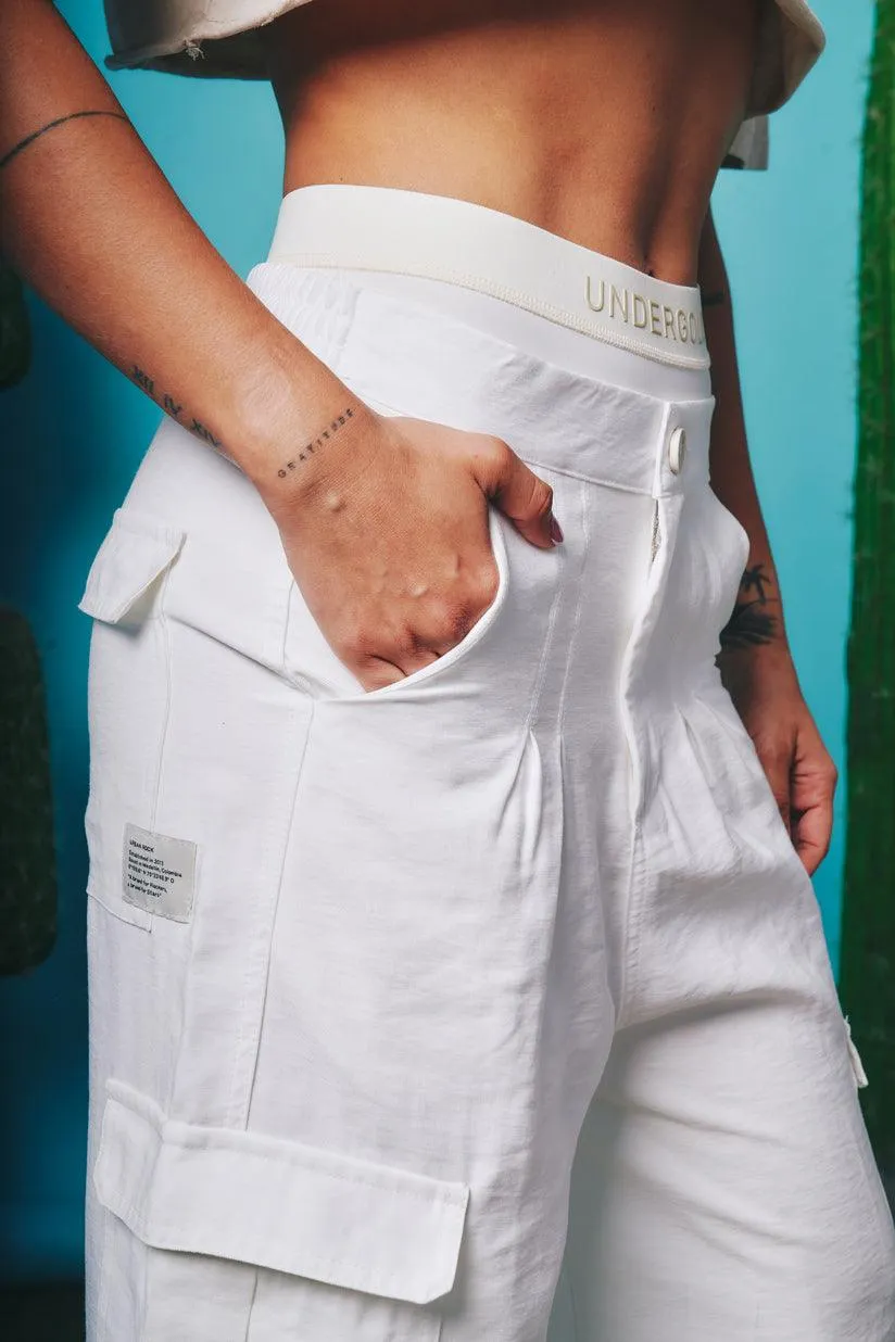 Urban Wide Leg Pant White