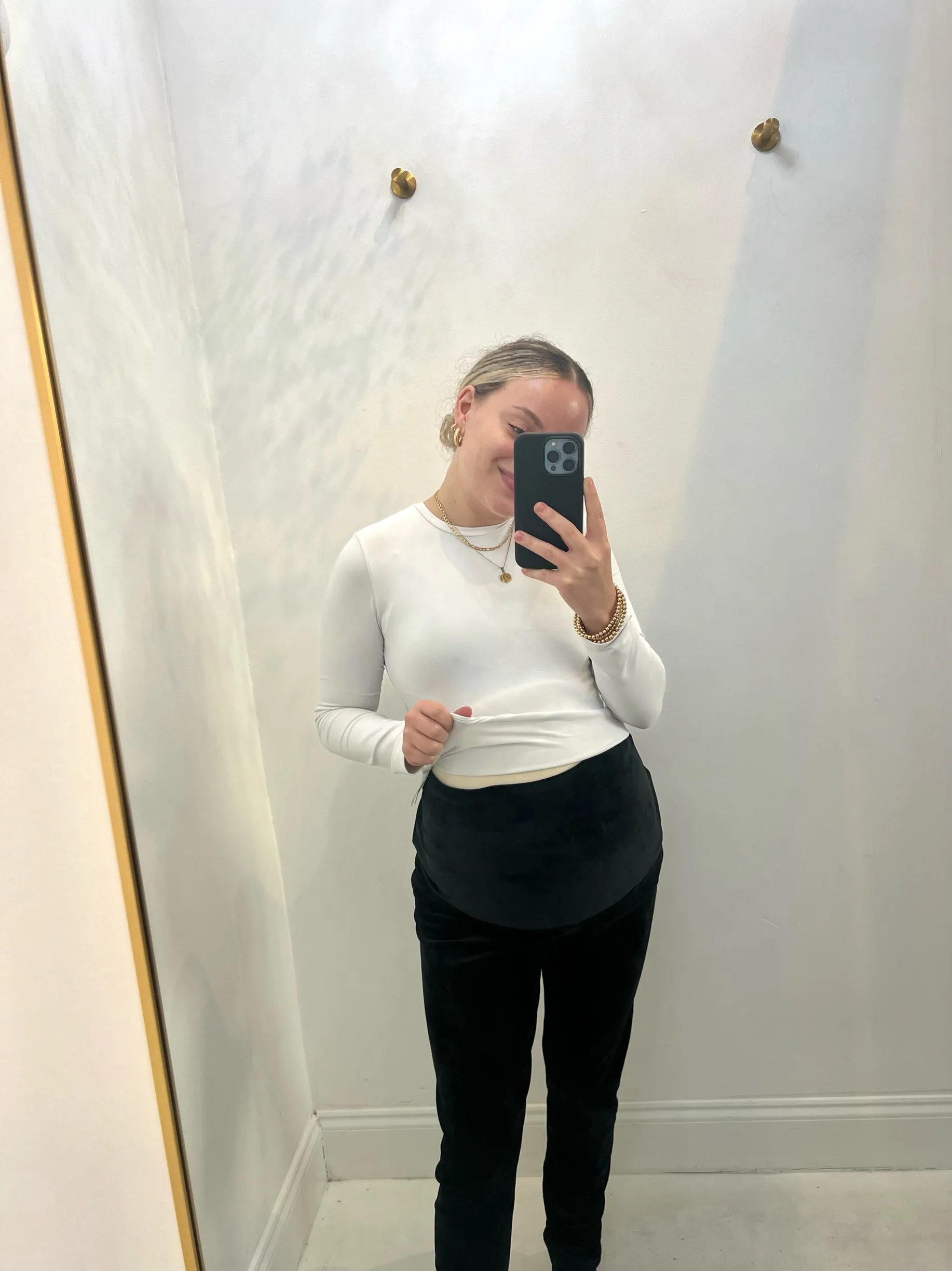 Velvet Black Maternity Leggings