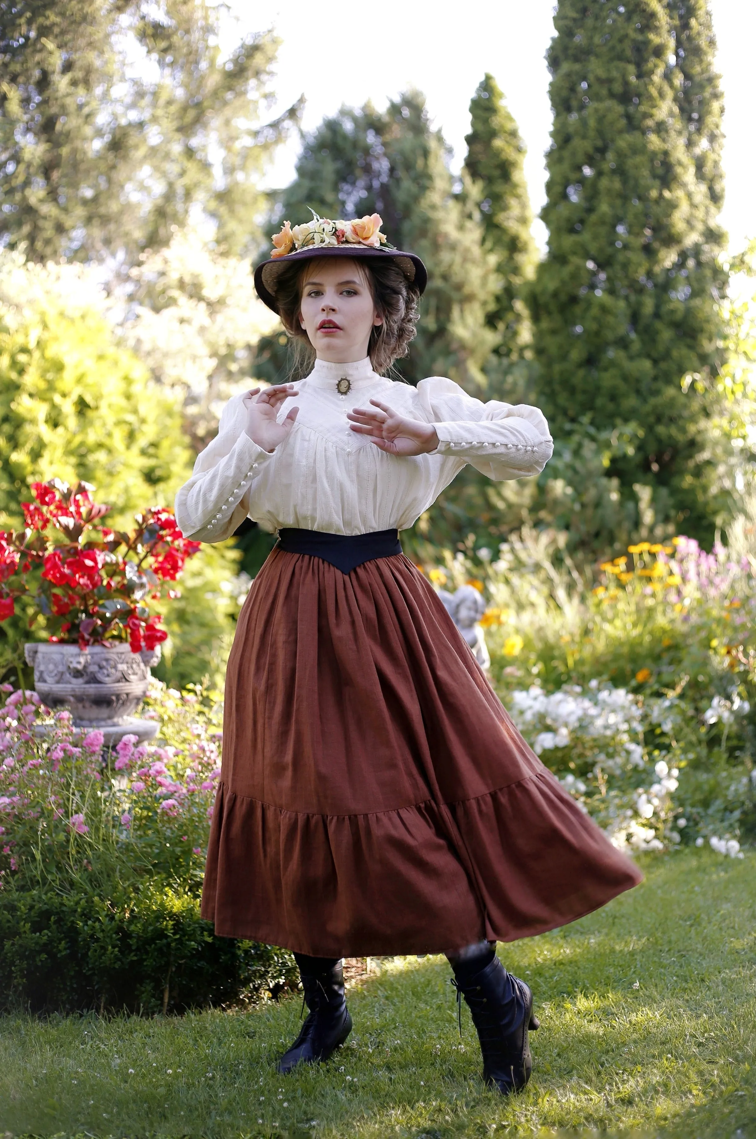 Victorian Skirt with Shirring (Different colors)