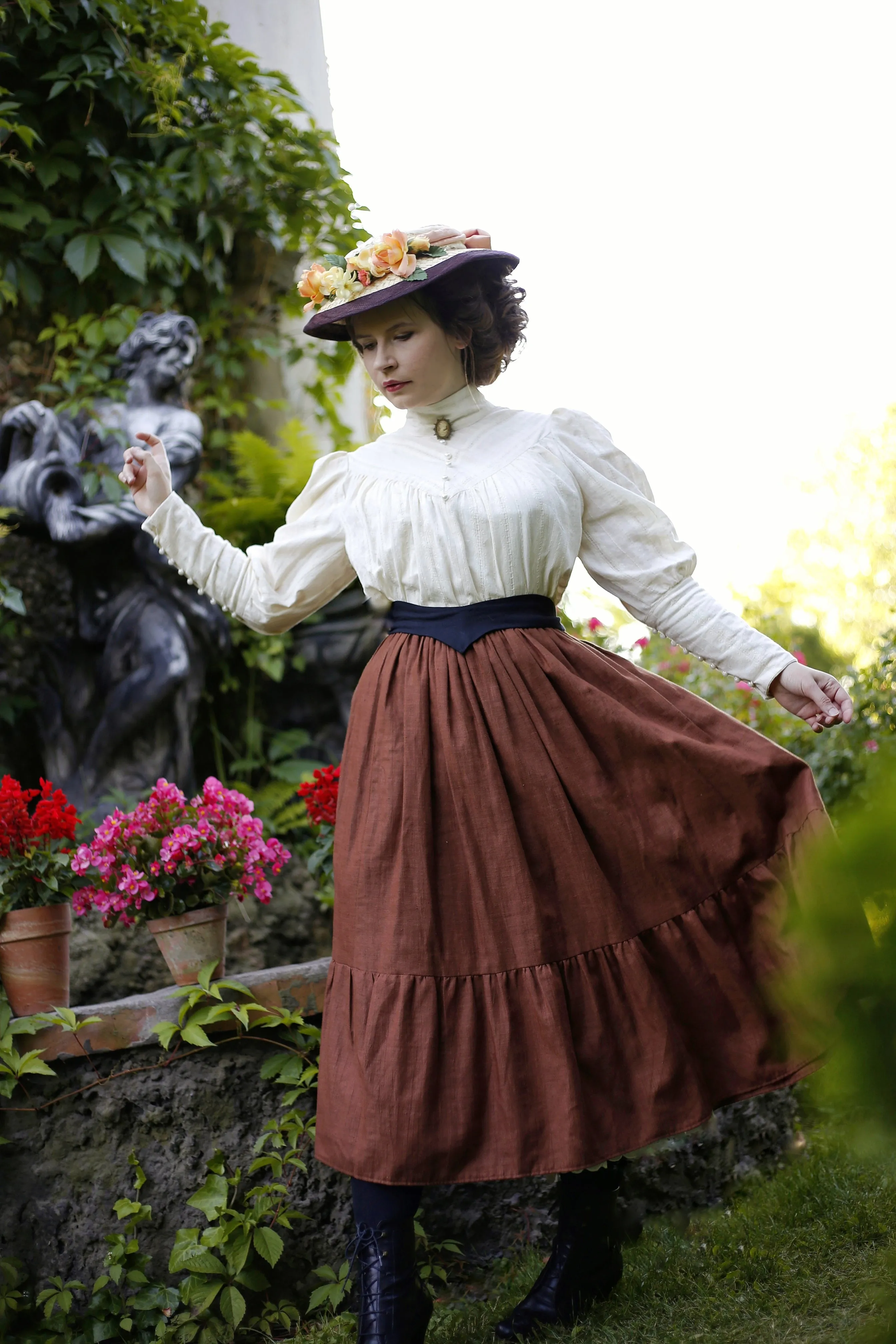 Victorian Skirt with Shirring (Different colors)