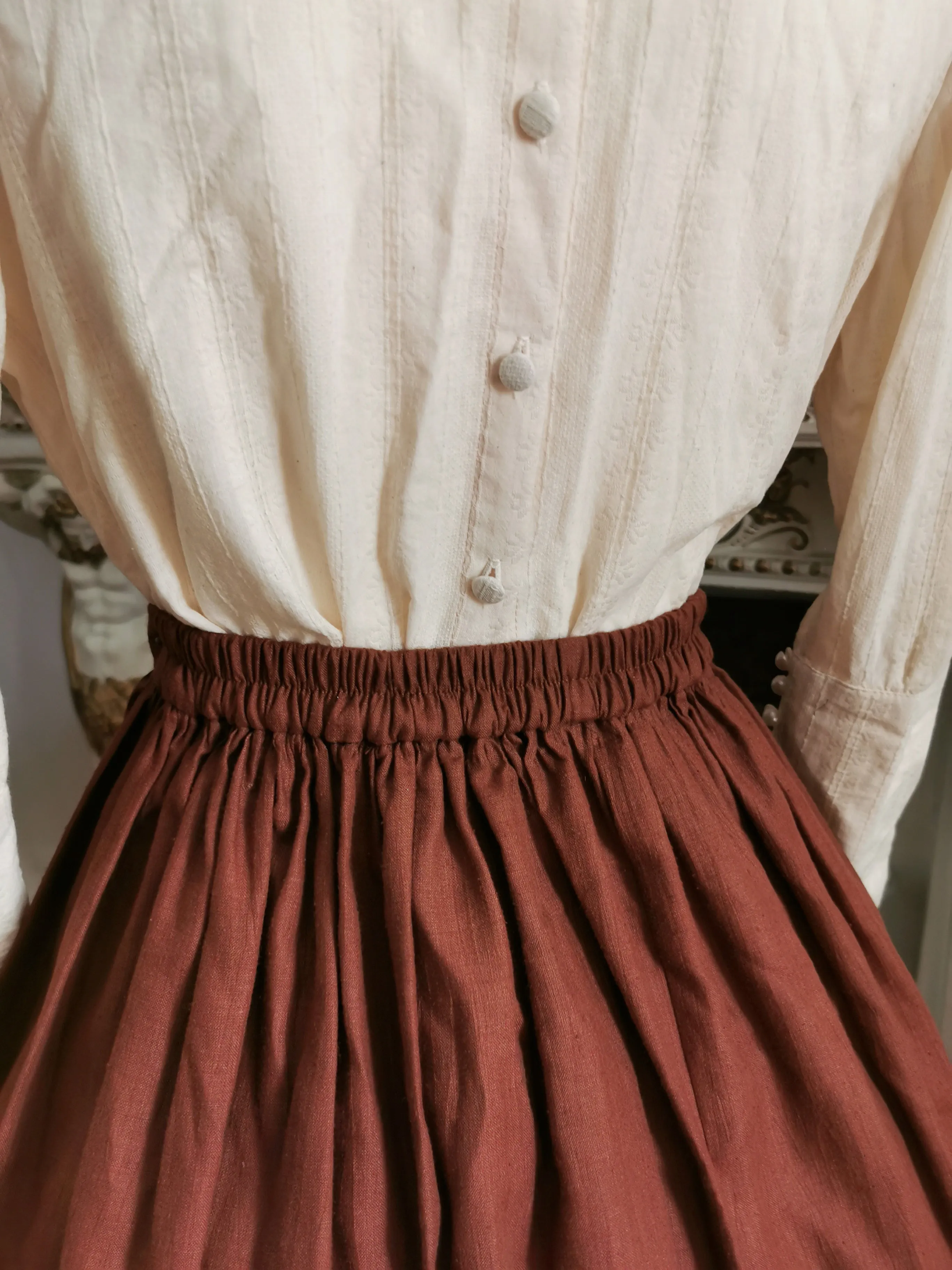 Victorian Skirt with Shirring (Different colors)
