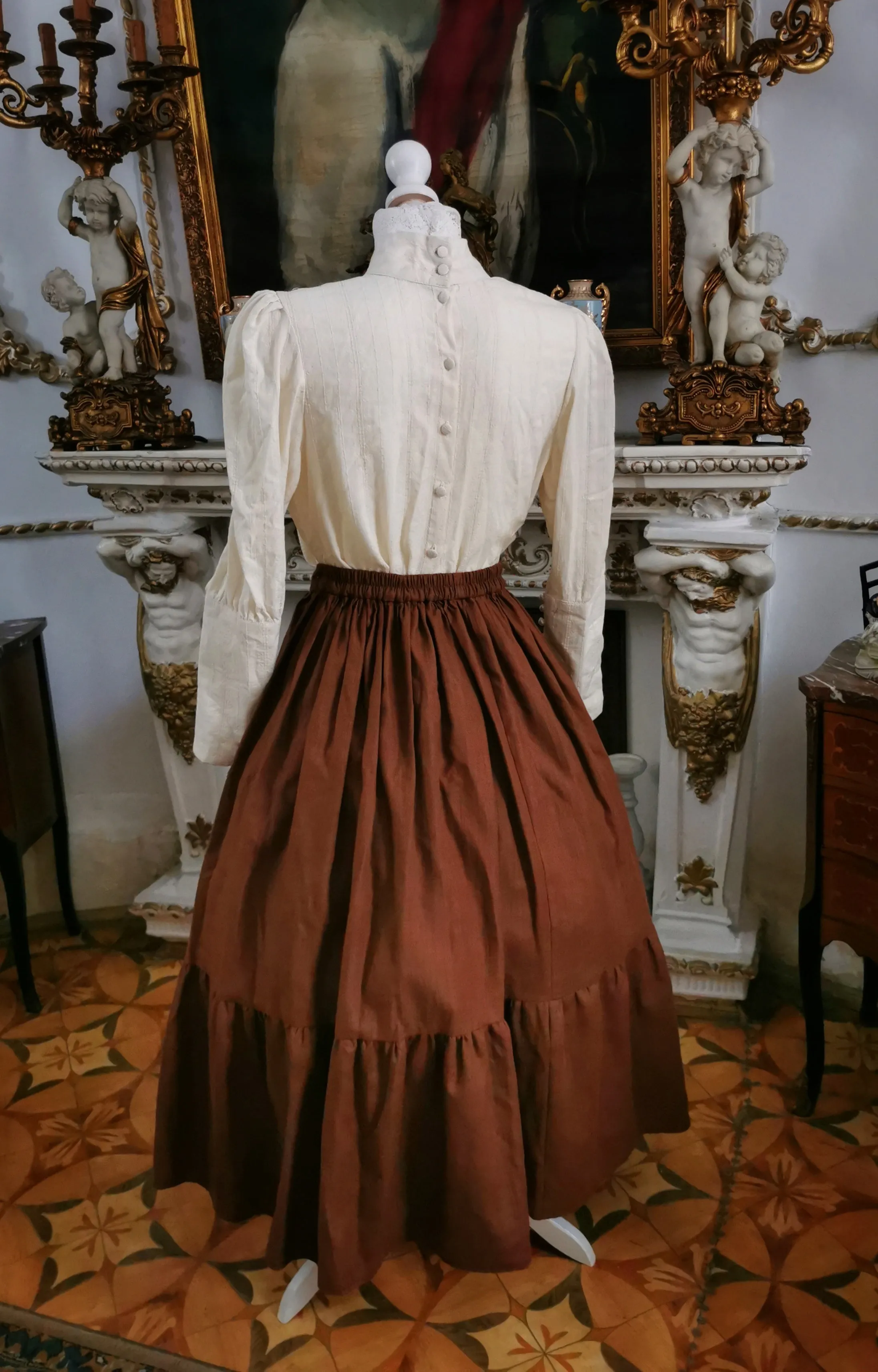 Victorian Skirt with Shirring (Different colors)