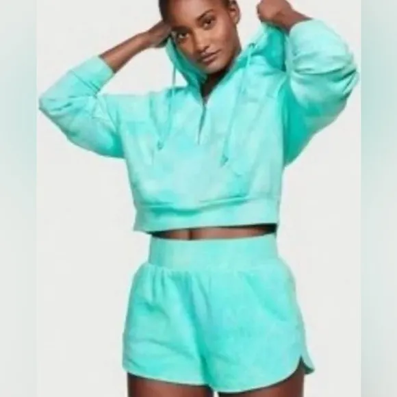 Victoria’s Secret Turquoise Blue Terry Cloth Loungewear Stretch Casual Shorts XS