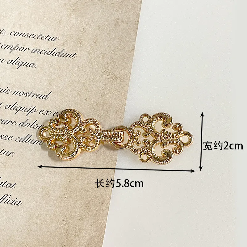 Vintage Chinese Style Metal Frog Buttons for Hanfu 14 Pack(7 Styles)