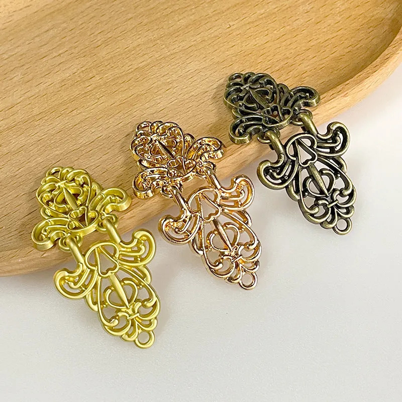 Vintage Chinese Style Metal Frog Buttons for Hanfu 14 Pack(7 Styles)
