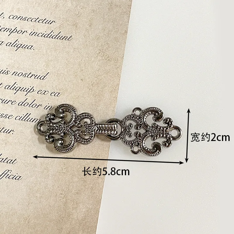 Vintage Chinese Style Metal Frog Buttons for Hanfu 14 Pack(7 Styles)