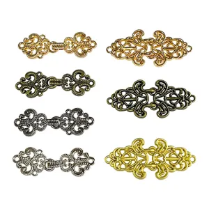 Vintage Chinese Style Metal Frog Buttons for Hanfu 14 Pack(7 Styles)