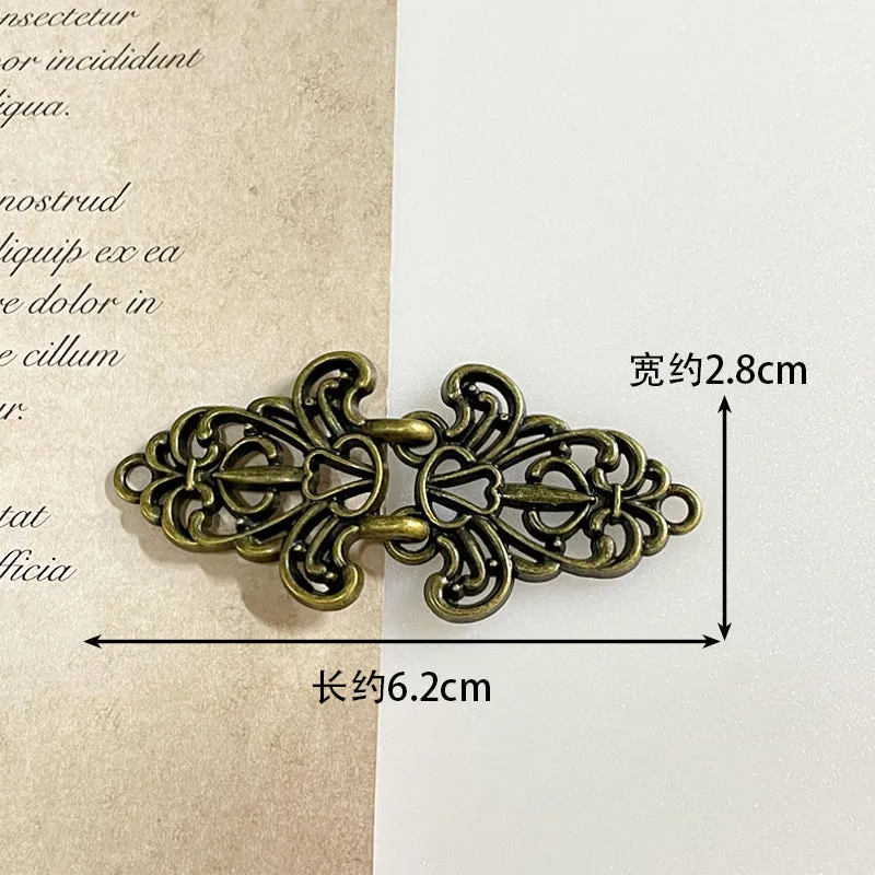 Vintage Chinese Style Metal Frog Buttons for Hanfu 14 Pack(7 Styles)