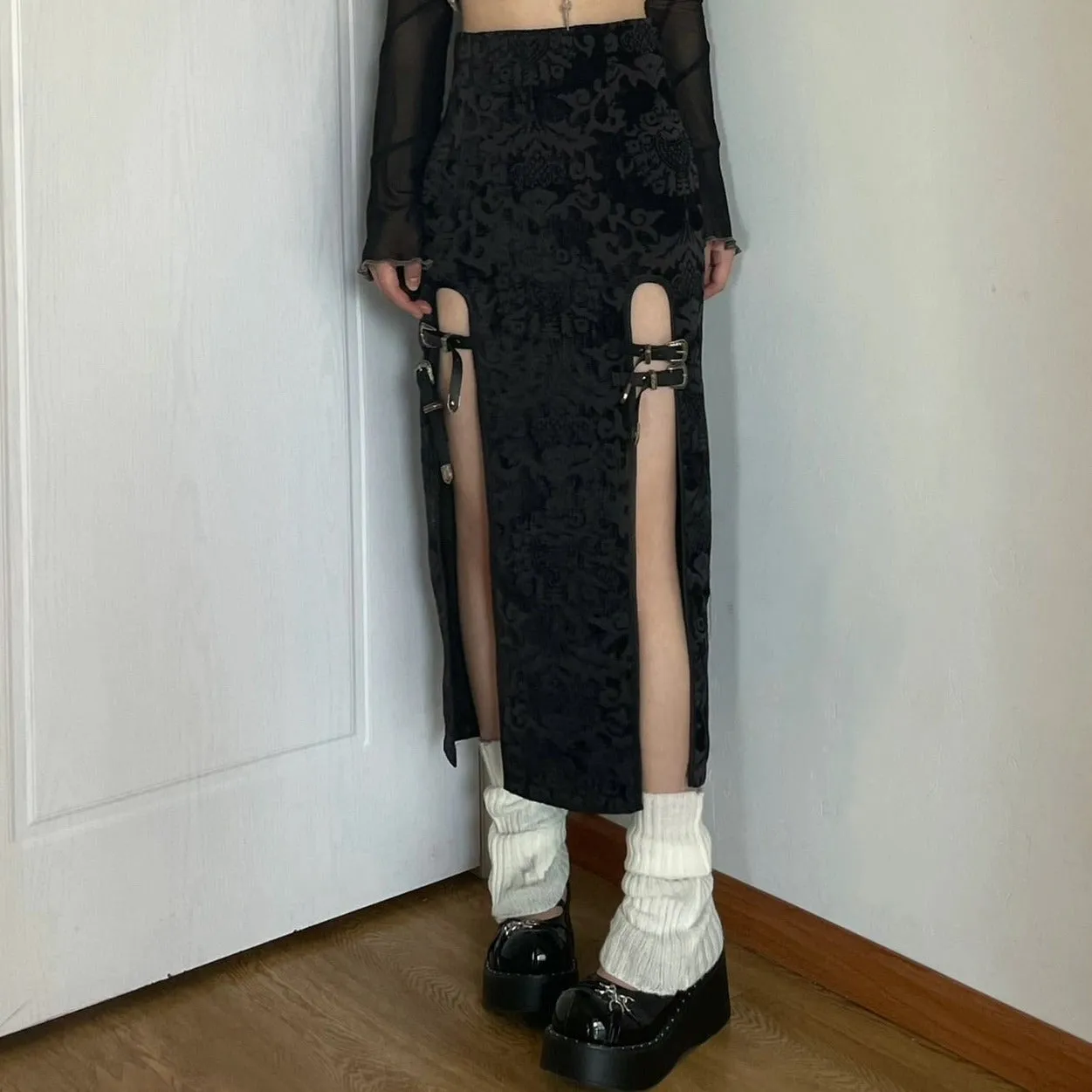 VINTAGE CHINESE STYLE VELVET SKIRT YV47394