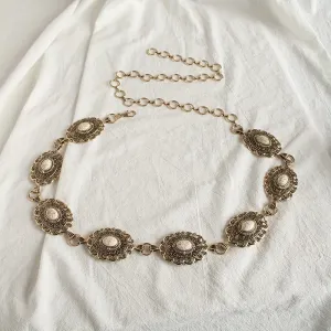 Vintage Court Style Turquoise Waist Chain