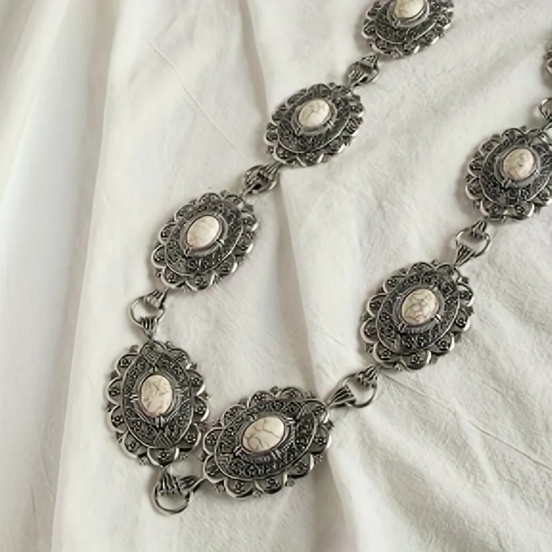 Vintage Court Style Turquoise Waist Chain