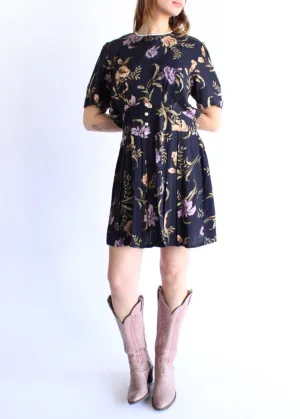 Vintage Floral Dress D0119